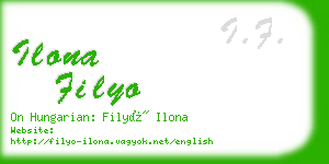 ilona filyo business card